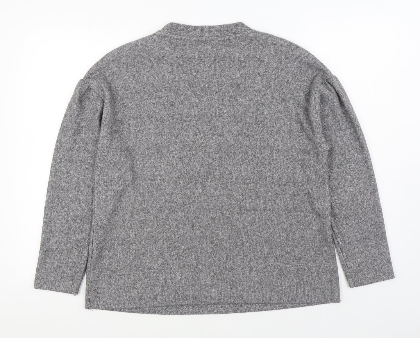 Dunnes Stores Womens Grey Round Neck Polyester Pullover Jumper Size M