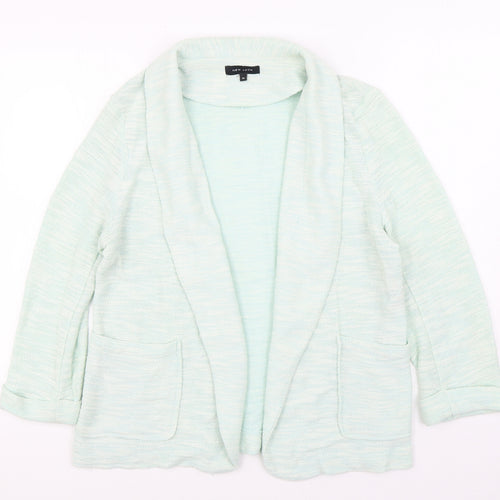 New Look Womens Green V-Neck Polyester Cardigan Jumper Size 14