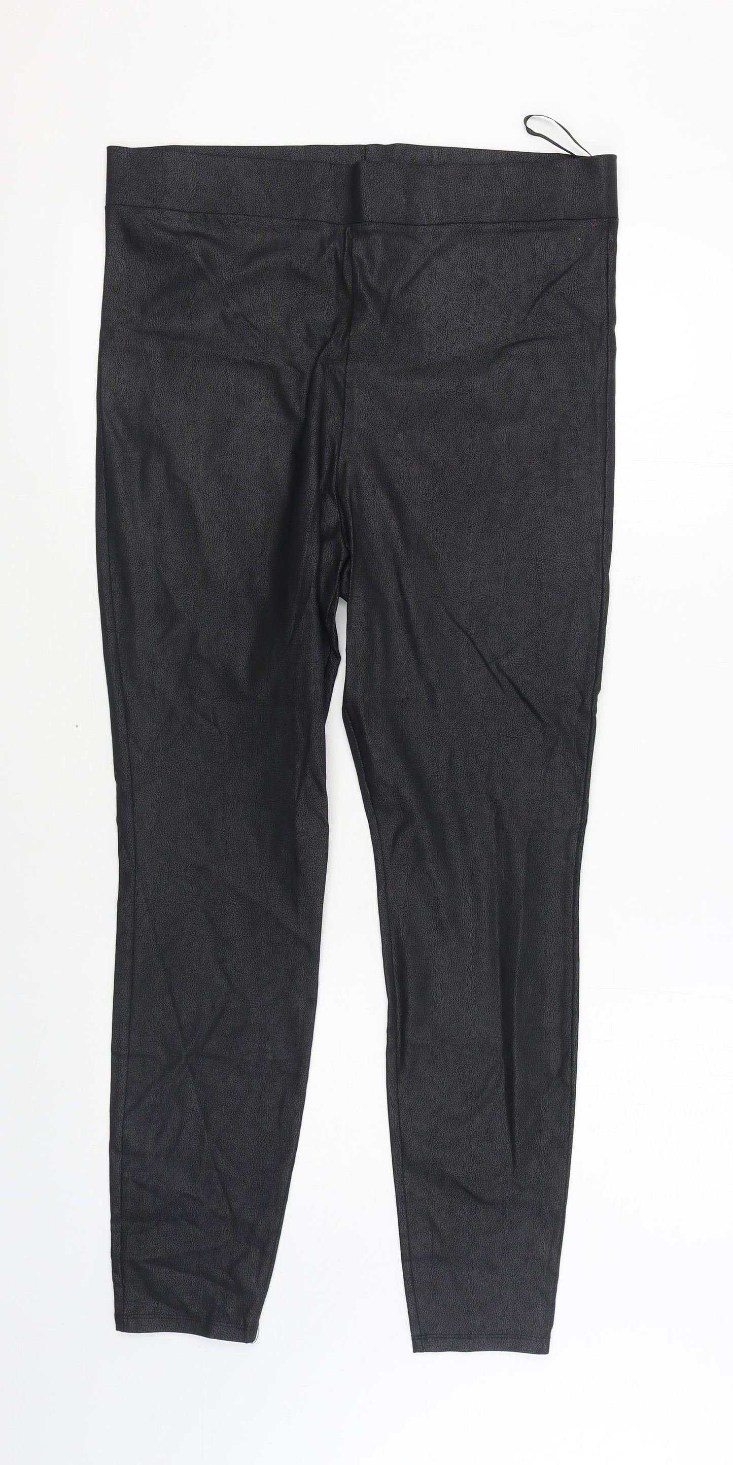 Matalan Womens Black Viscose Jegging Trousers Size 16 L28 in Regular