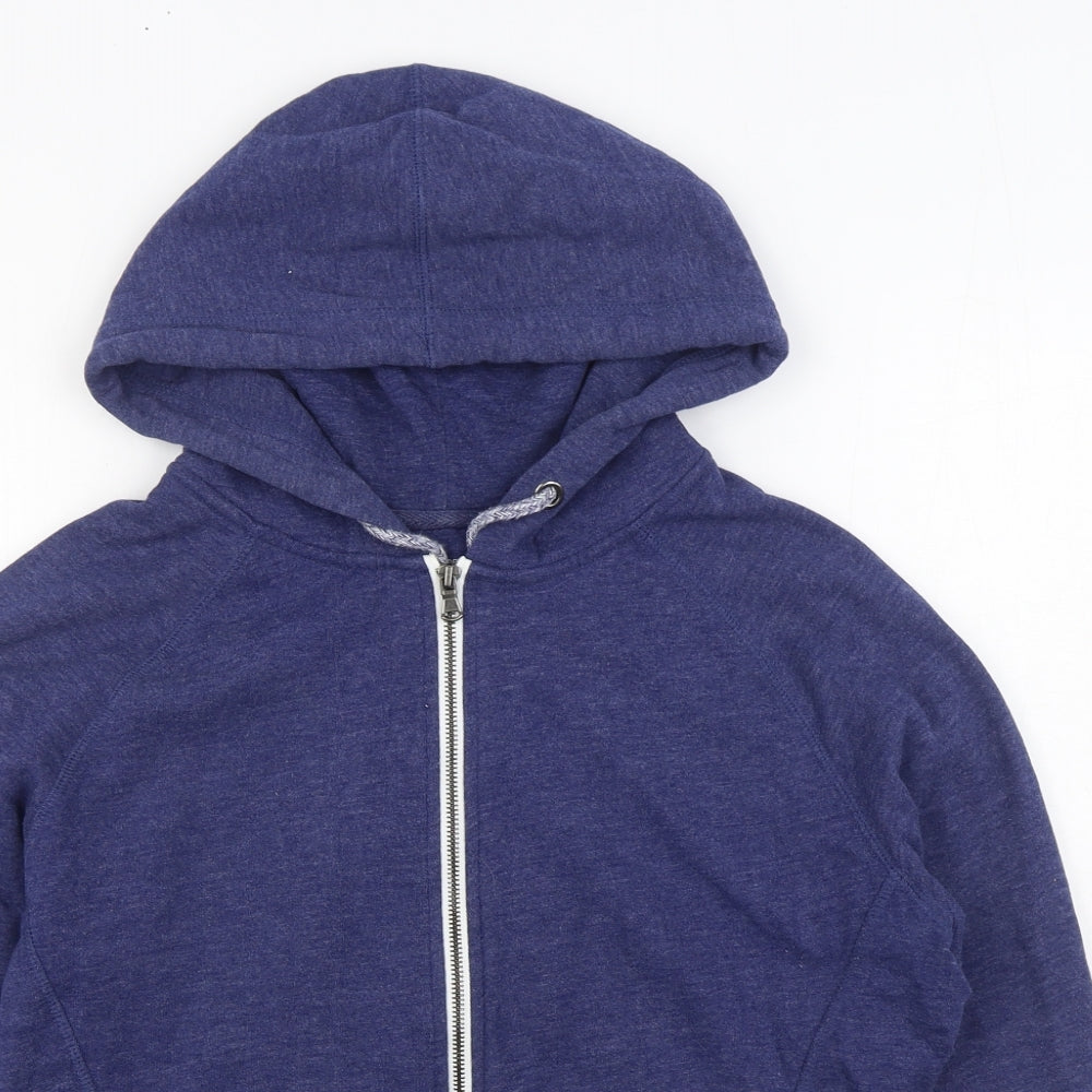 Dunnes Stores Womens Blue Polyester Full Zip Hoodie Size M Zip