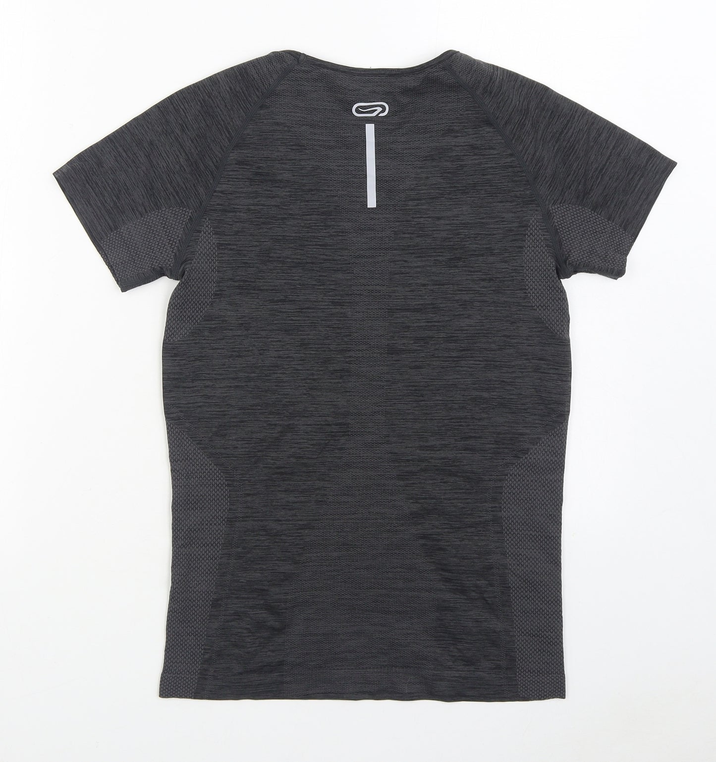 DECATHLON Boys Grey Polyester Basic T-Shirt Size 14-15 Years Round Neck Pullover
