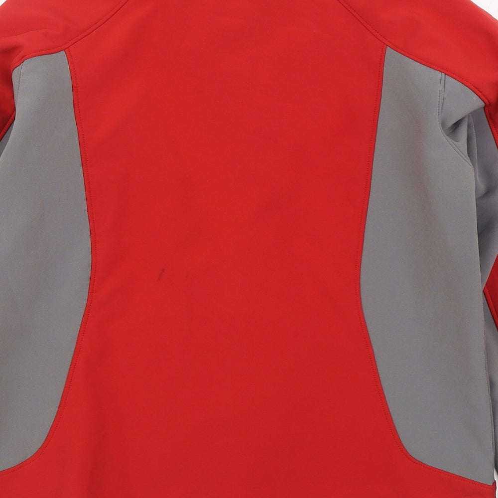 The North Face Womens Red Windbreaker Coat Size M Zip