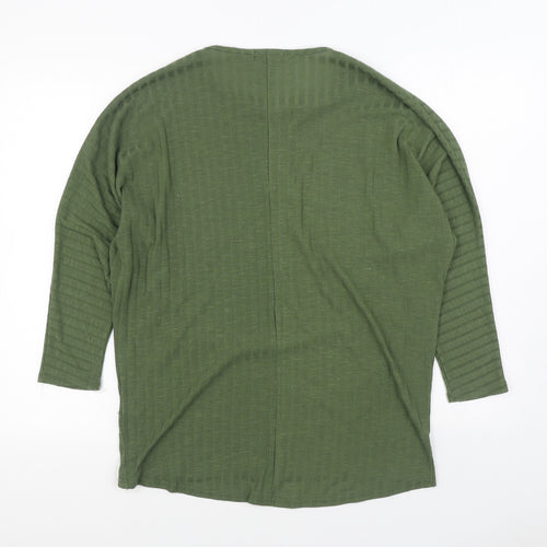 New Look Womens Green Round Neck Polyester Pullover Jumper Size S