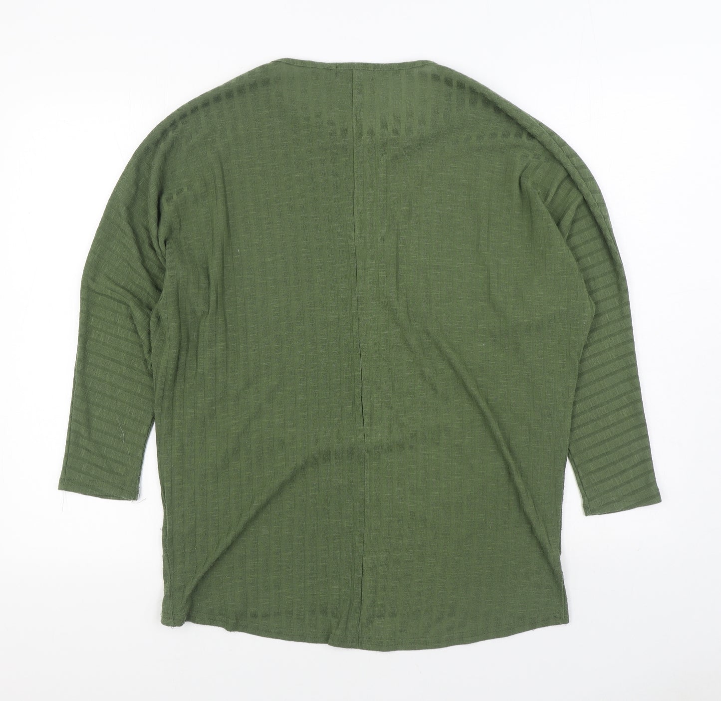 New Look Womens Green Round Neck Polyester Pullover Jumper Size S