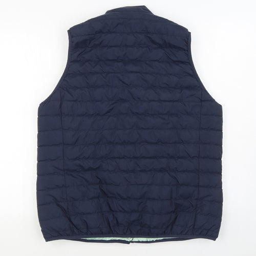 ESMARA Womens Blue Gilet Coat Size L Button - Reversable