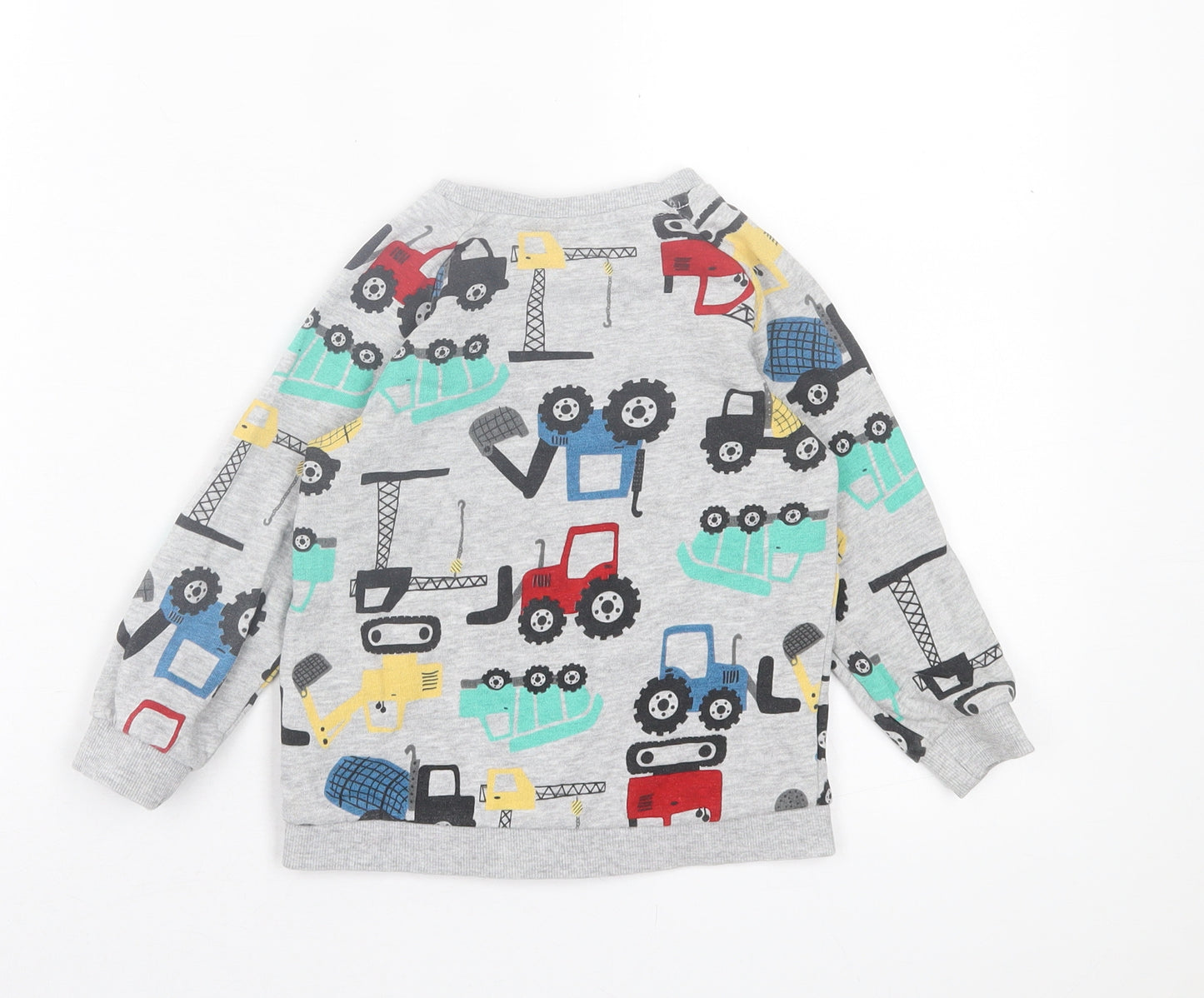 Marks and Spencer Boys Multicoloured Geometric Cotton Pullover Sweatshirt Size 3-4 Years Pullover