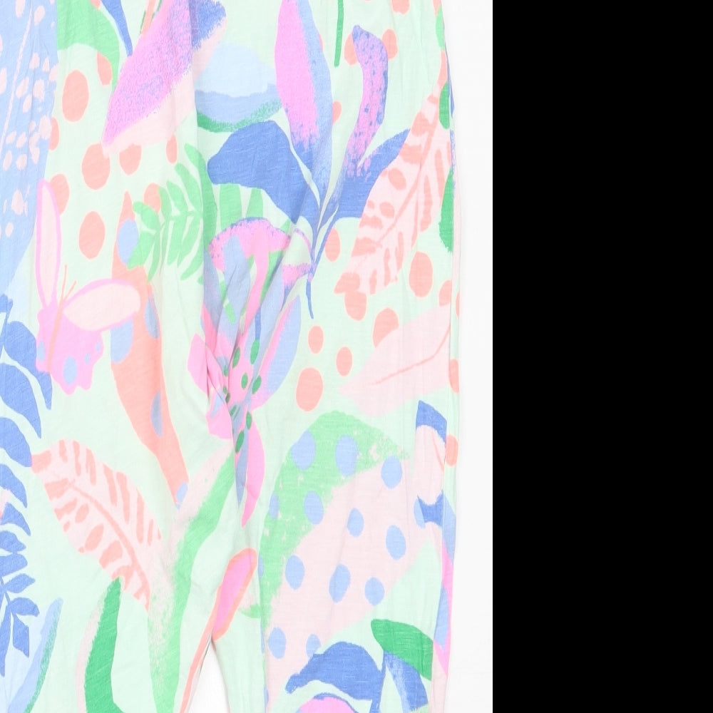 NEXT Girls Multicoloured Geometric Cotton Jumpsuit One-Piece Size 4-5 Years Pullover