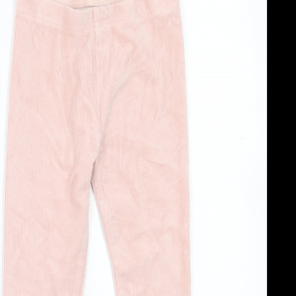 George Girls Pink Polyester Capri Trousers Size 5-6 Years Regular Pullover