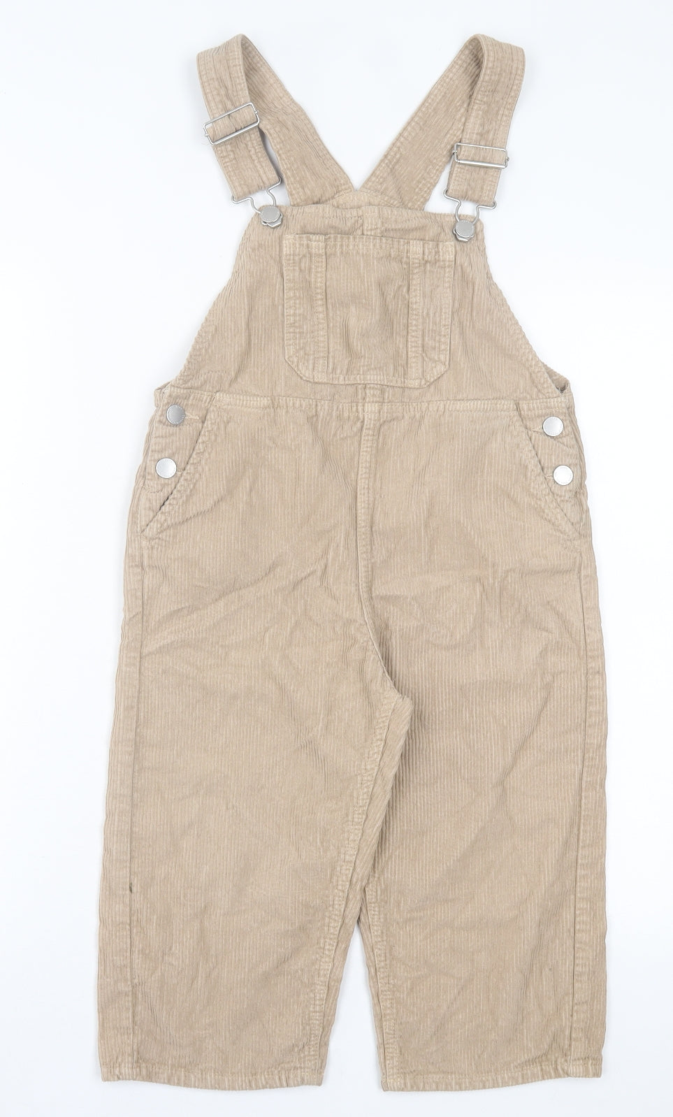 NEXT Girls Brown Cotton Playsuit One-Piece Size 6 Years Button