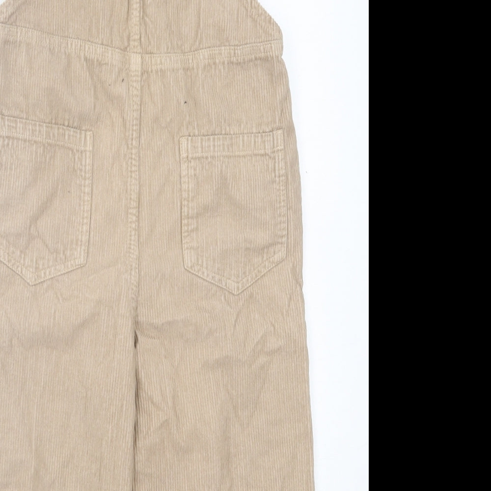 NEXT Girls Brown Cotton Playsuit One-Piece Size 6 Years Button