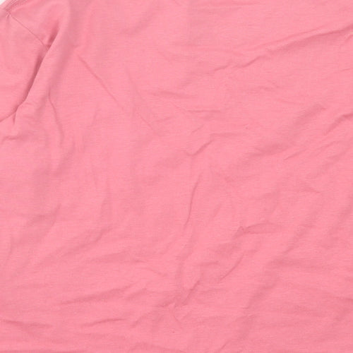 SheIn Girls Pink Cotton Basic Casual Size 8 Years Crew Neck Pullover