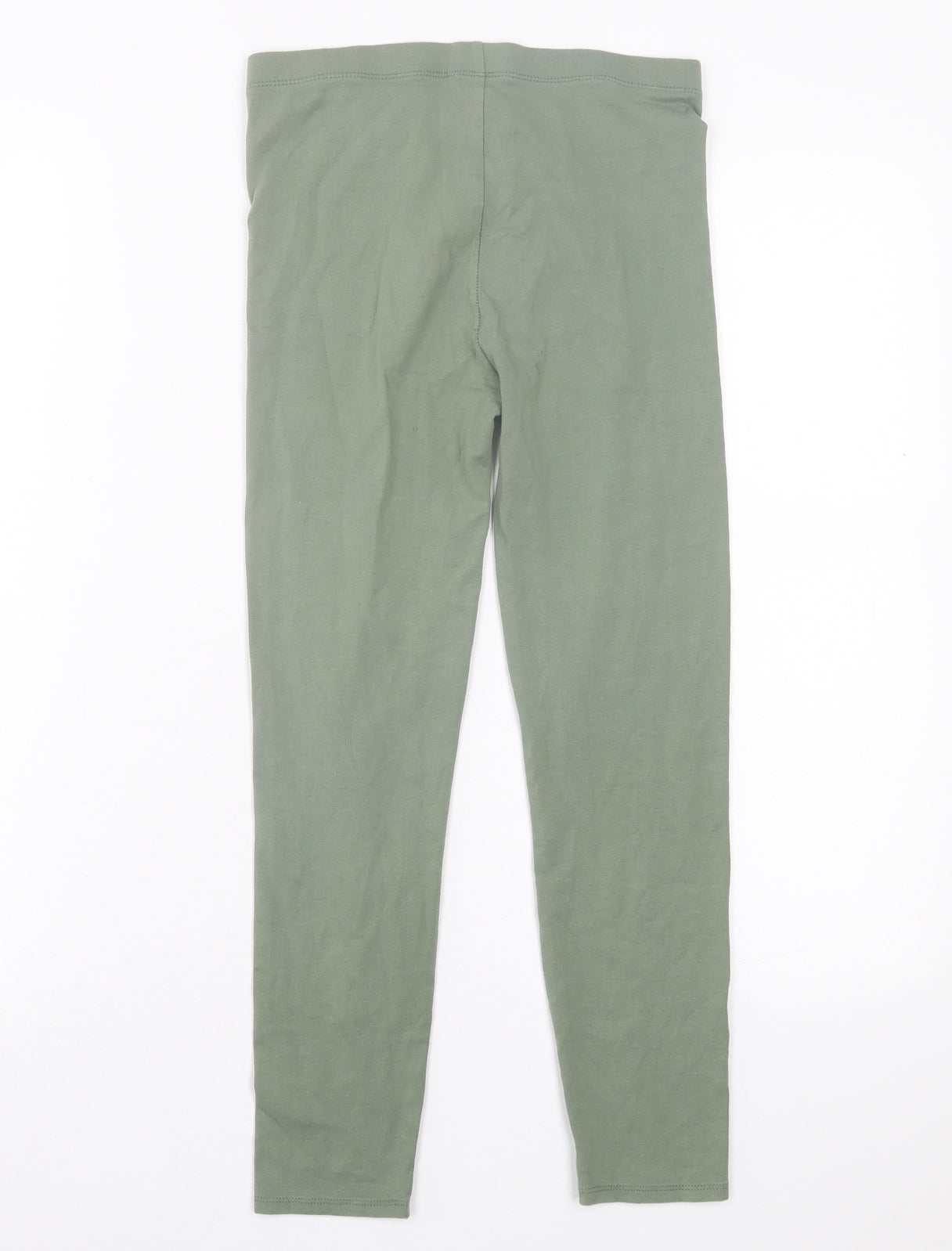 George Girls Green Cotton Capri Trousers Size 11-12 Years Regular Pullover