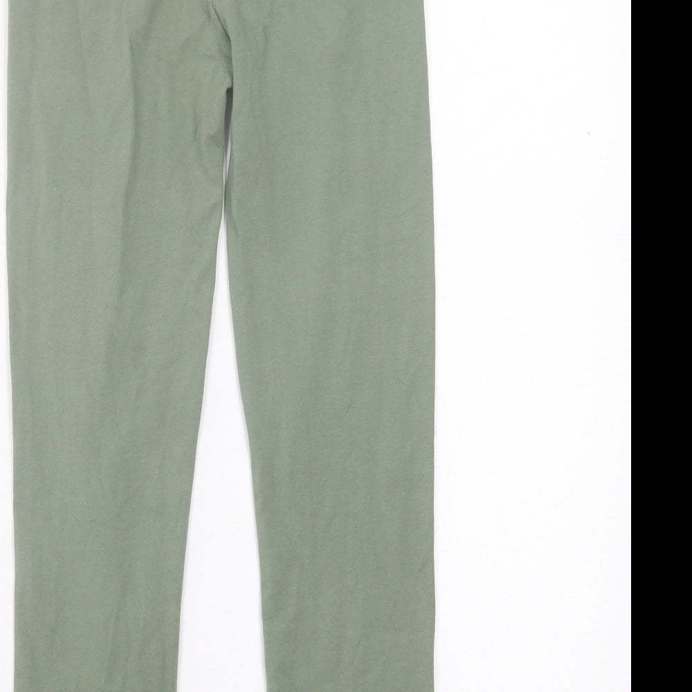George Girls Green Cotton Capri Trousers Size 11-12 Years Regular Pullover