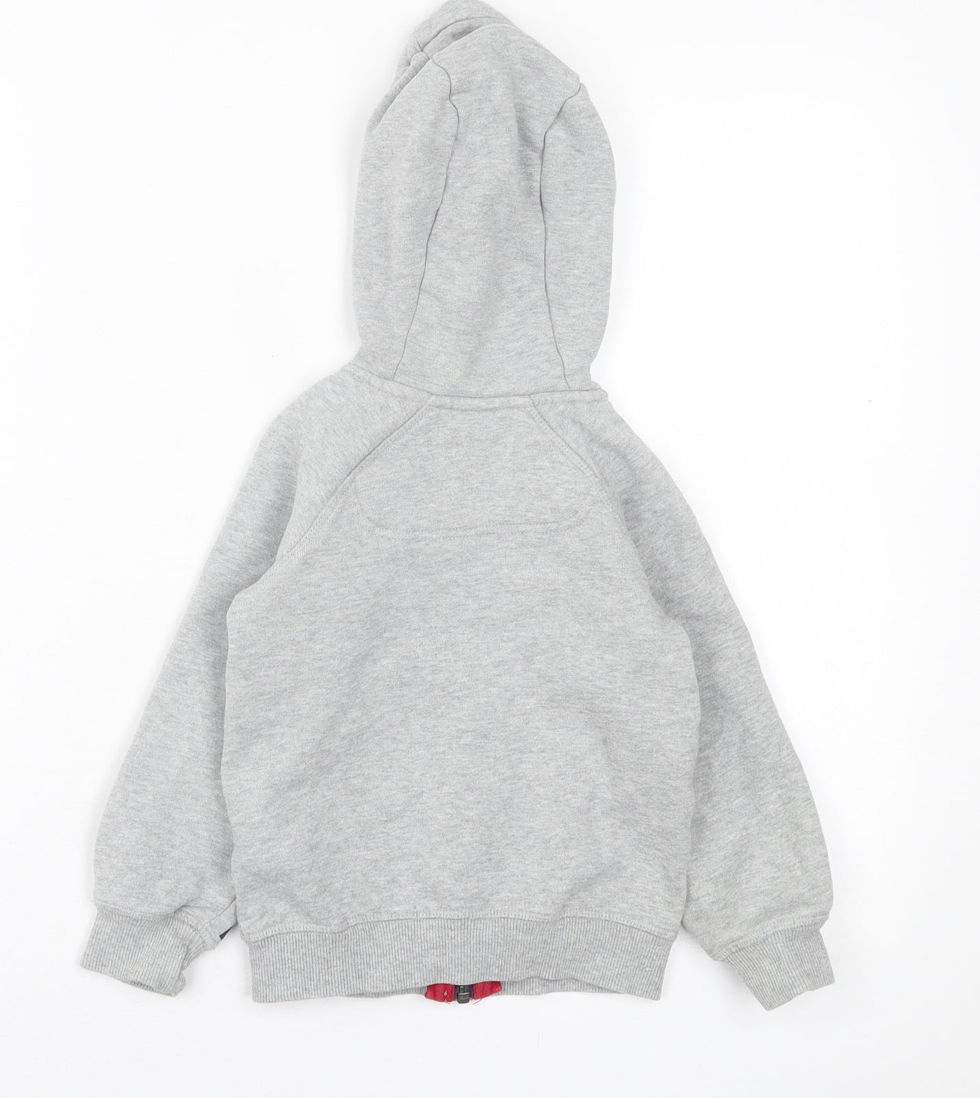 Joules Boys Grey Cotton Full Zip Hoodie Size 3 Years Zip
