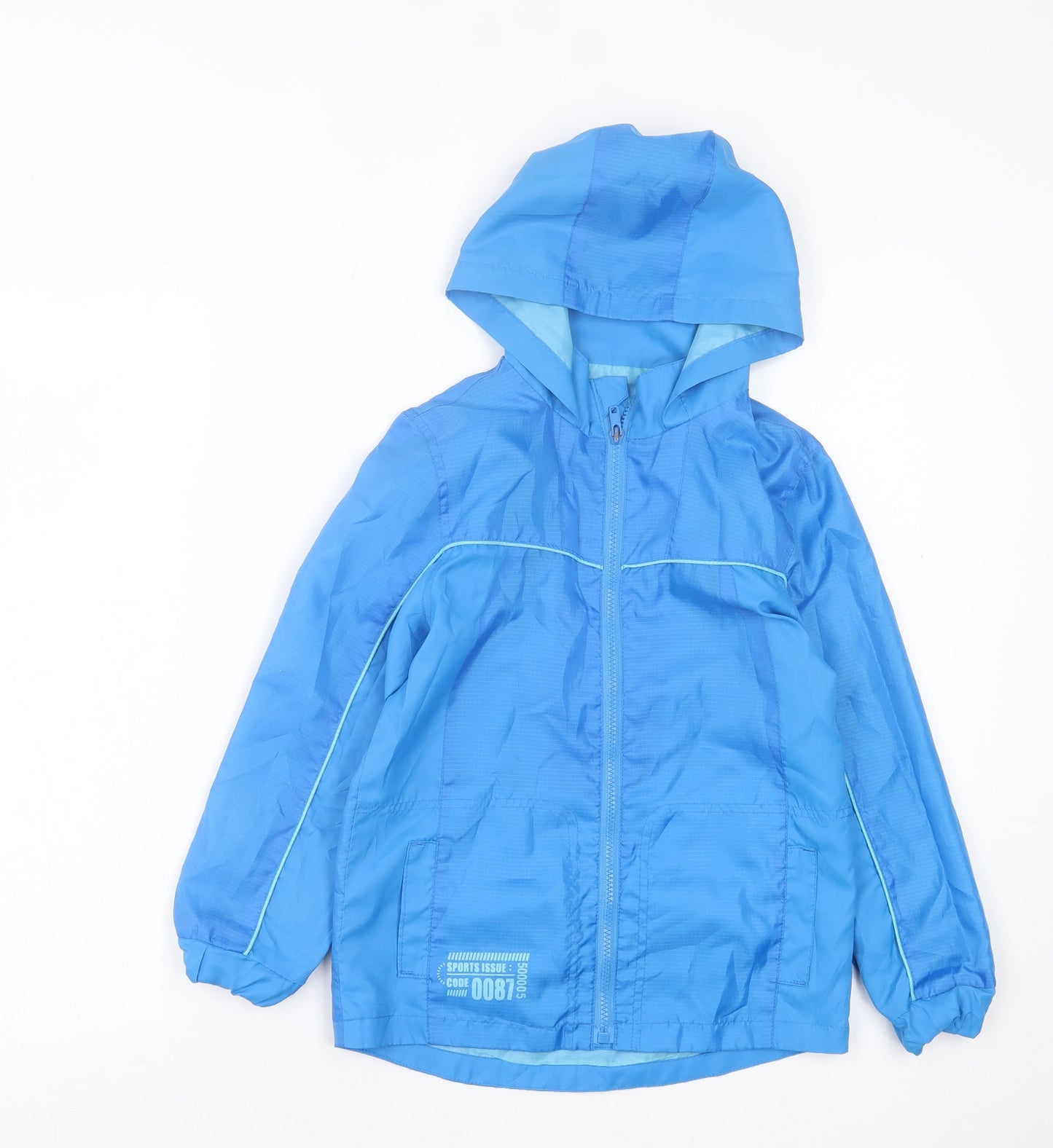 Cherokee Boys Blue Basic Coat Coat Size 7-8 Years Zip