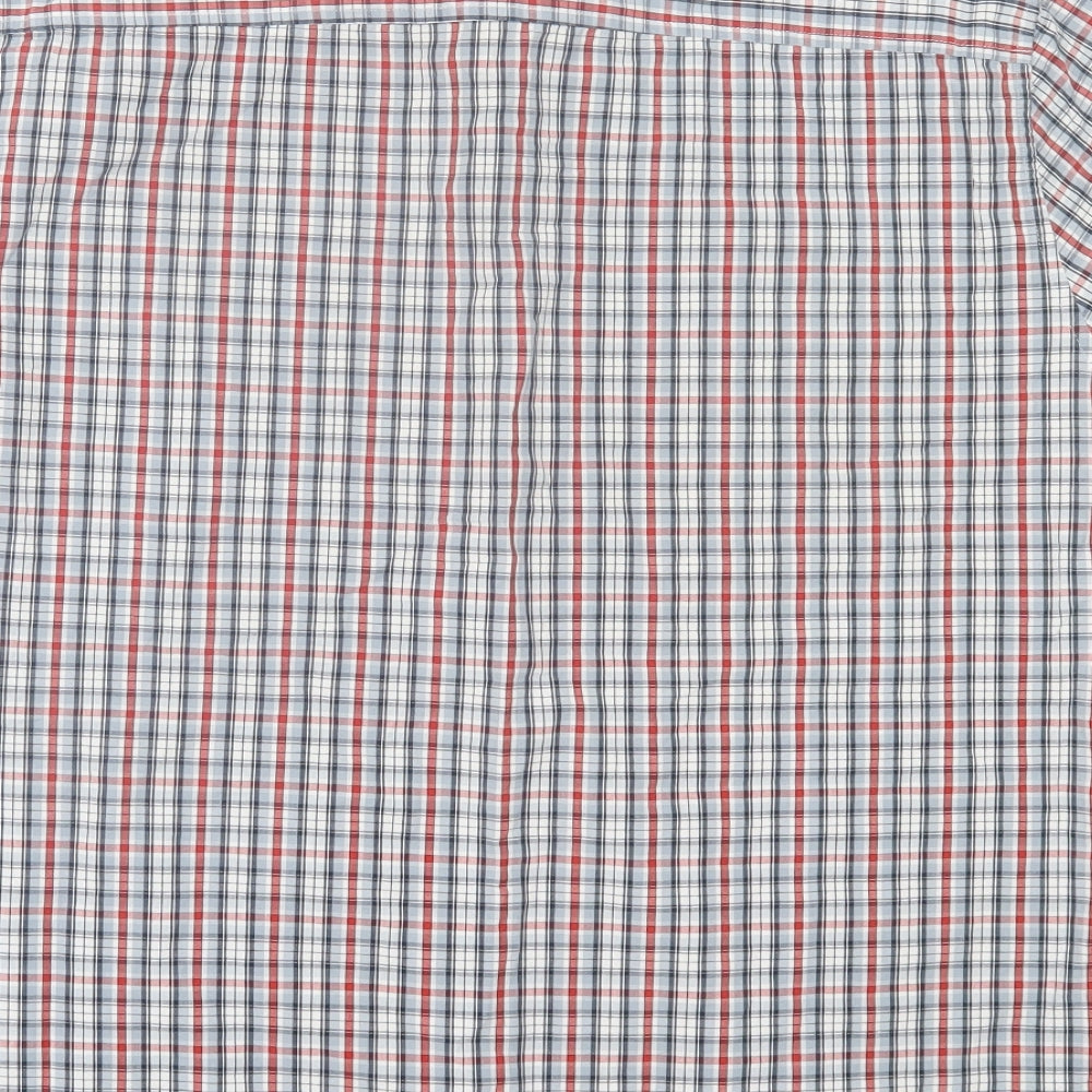 F&F Mens Red Plaid Cotton Button-Up Size XL Collared Button