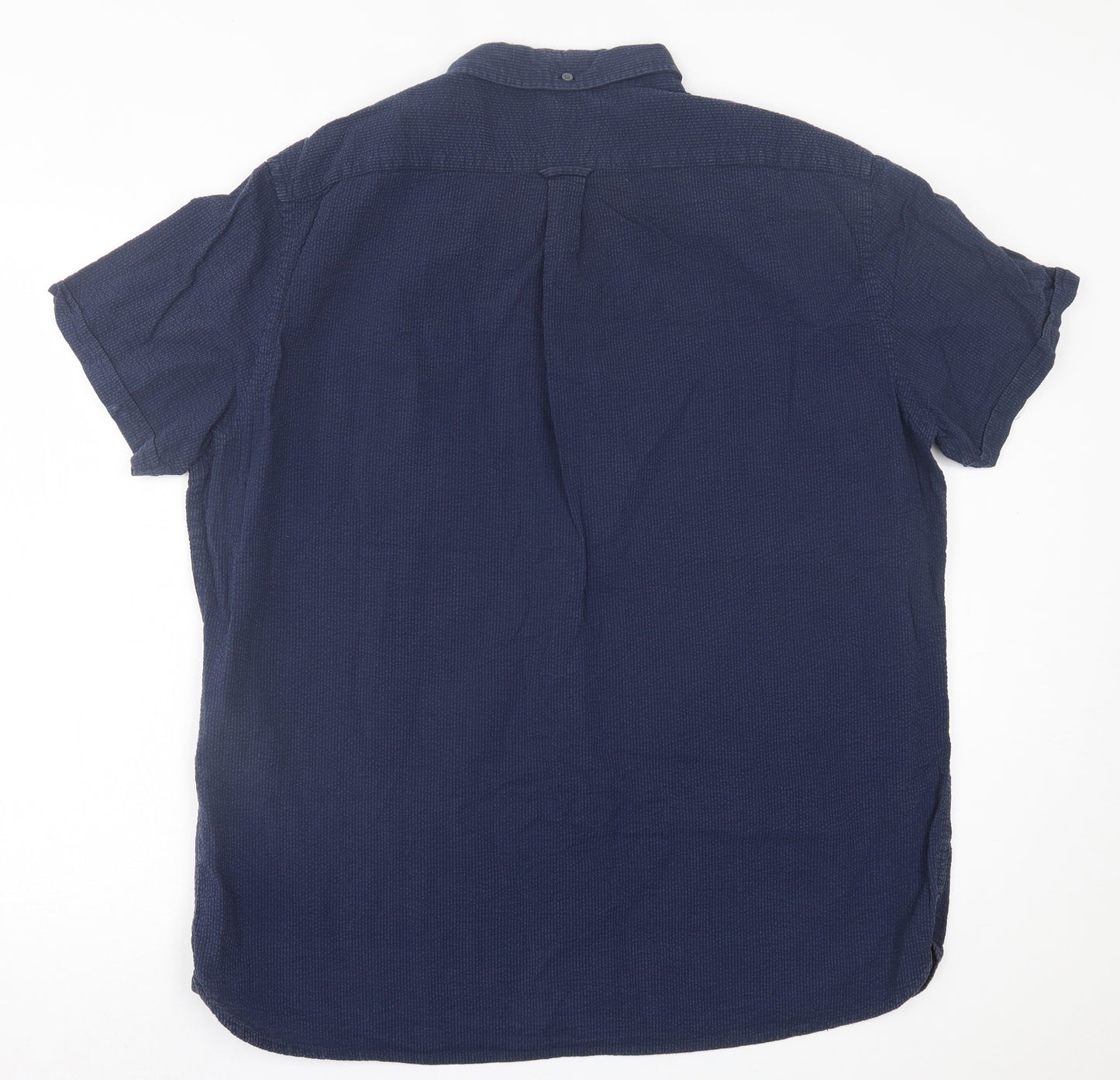 NEXT Mens Blue Cotton Button-Up Size 2XL Collared Button
