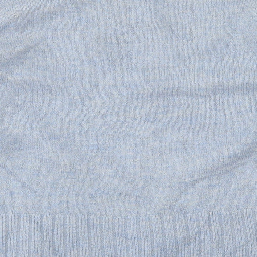 George Womens Blue High Neck Acrylic Pullover Jumper Size M