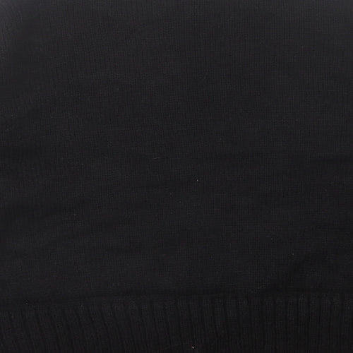 New Look Womens Black Crew Neck Acrylic Pullover Jumper Size M