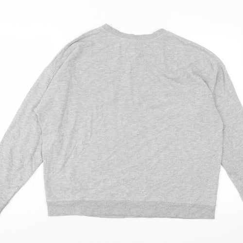 New Look Womens Grey Cotton Pullover Sweatshirt Size S Pullover