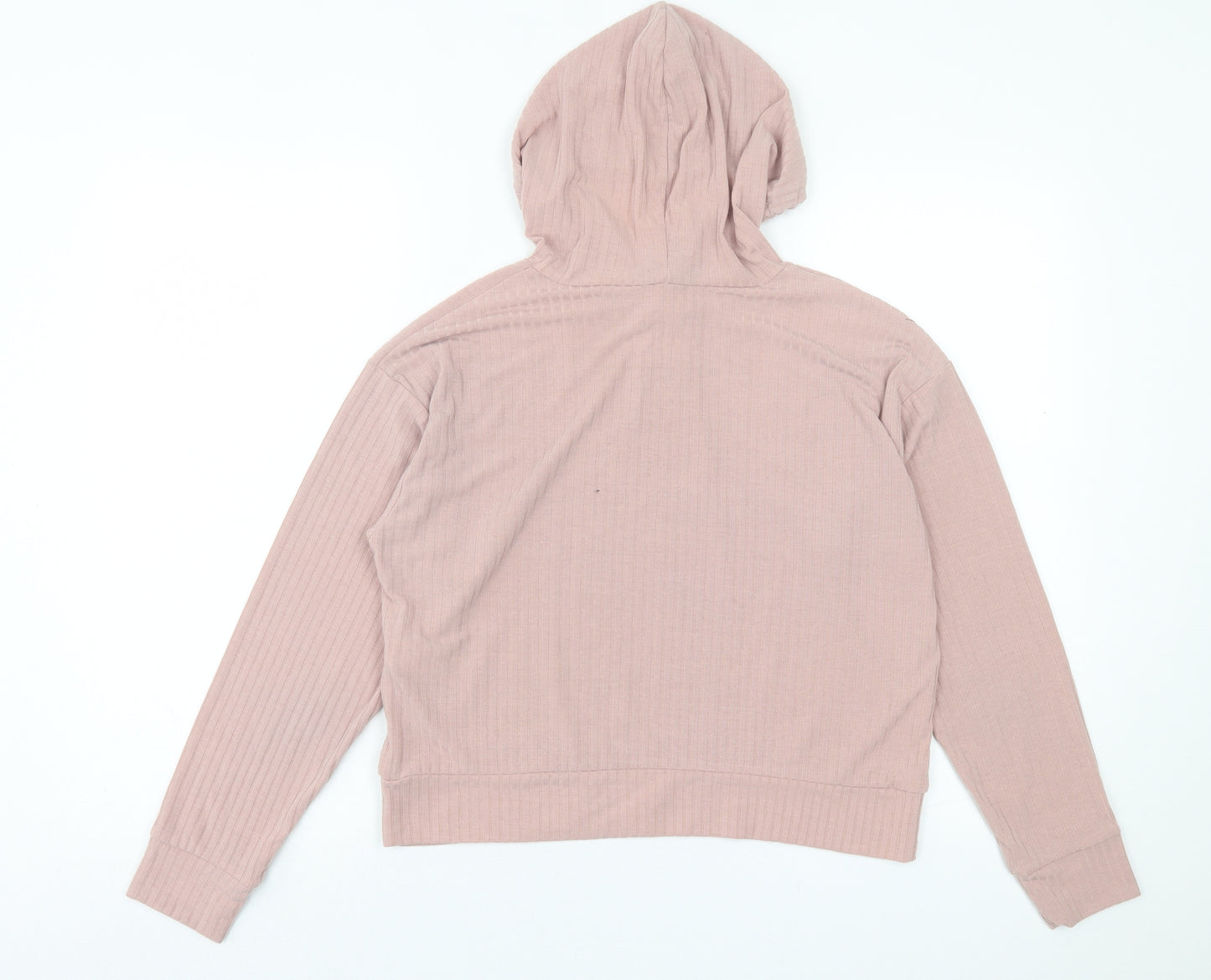 New Look Womens Pink Polyester Pullover Hoodie Size M Pullover