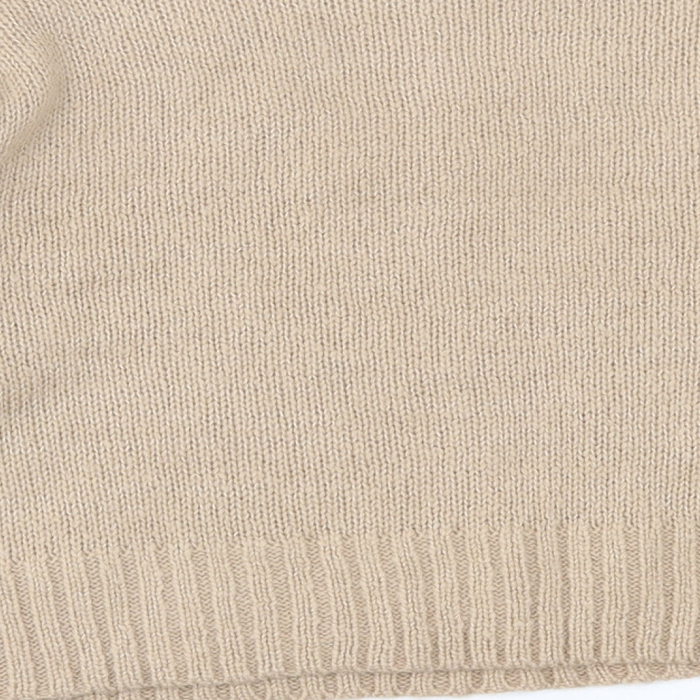 New Look Womens Brown Crew Neck Acrylic Pullover Jumper Size M
