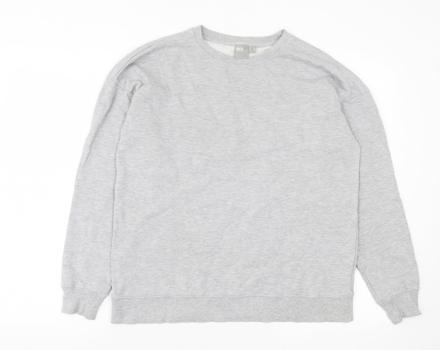 ASOS Womens Grey Cotton Pullover Sweatshirt Size 10 Pullover