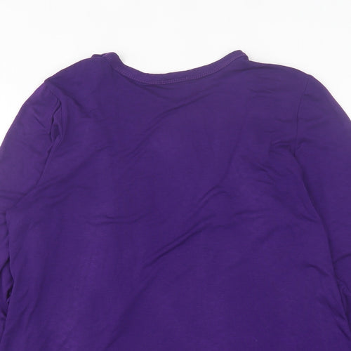 Chemistry Womens Purple V-Neck Viscose Cardigan Jumper Size 14