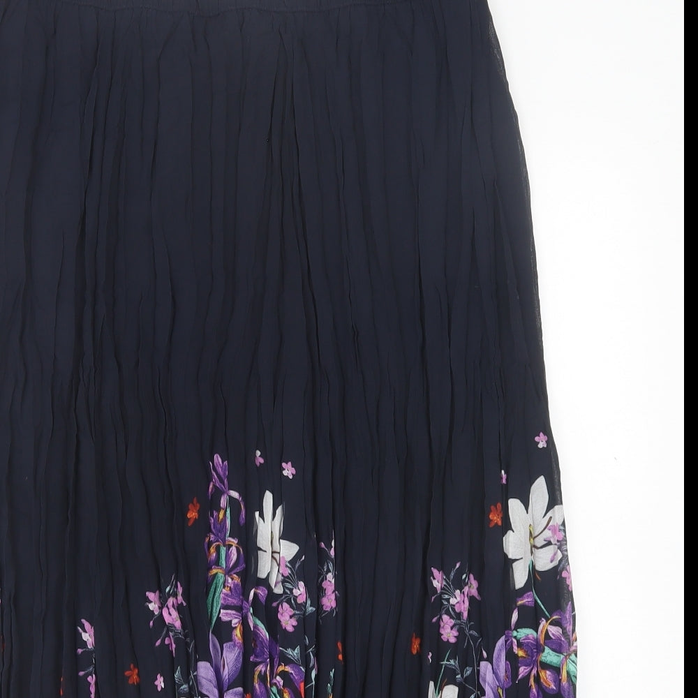 bonmarch Womens Multicoloured Floral Polyester A-Line Skirt Size 14