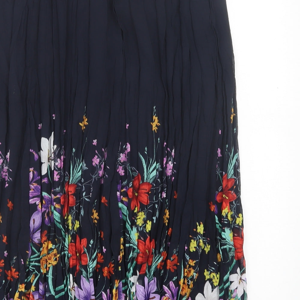 bonmarch Womens Multicoloured Floral Polyester A-Line Skirt Size 14