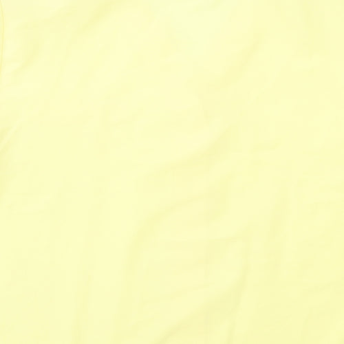 ST BENARD Womens Yellow Polyester Basic Button-Up Size 16 V-Neck