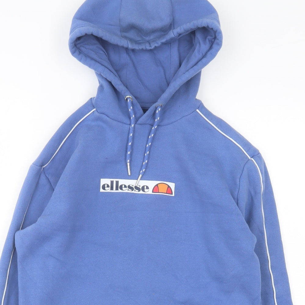 ellesse Womens Blue Cotton Pullover Hoodie Size XS Pullover