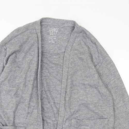 River Island Womens Grey V-Neck Polyester Cardigan Jumper Size S