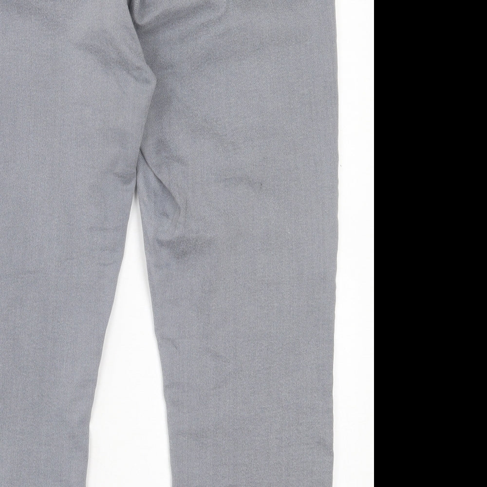 Evans Womens Grey Cotton Jegging Trousers Size 18 L27 in Regular
