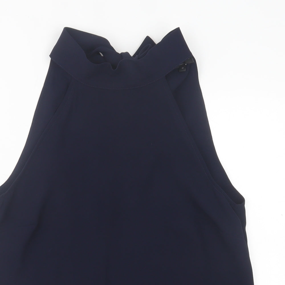 NEXT Womens Blue Polyester Basic Tank Size 14 Halter
