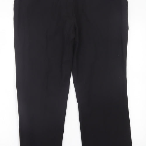 Jeff Banks Mens Black Wool Trousers Size 36 in L29 in Regular Button