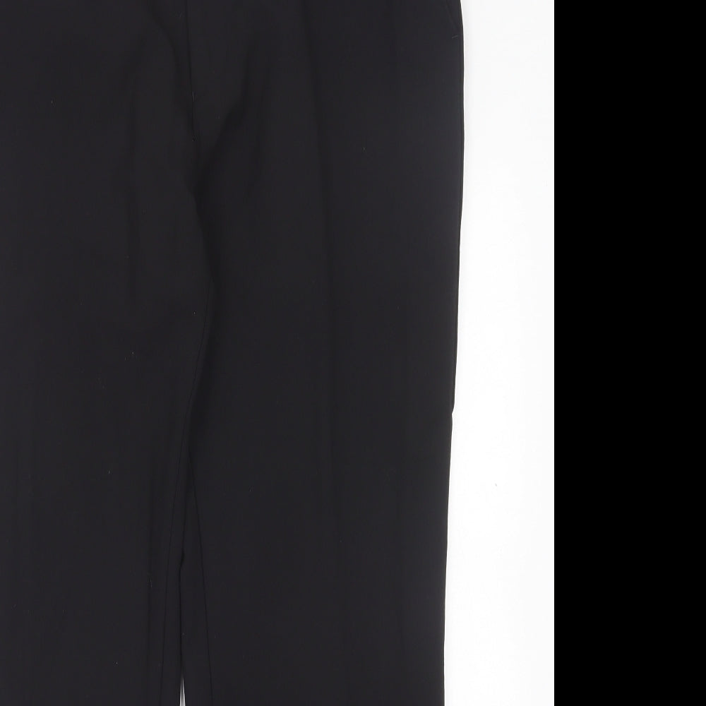 Jeff Banks Mens Black Wool Trousers Size 36 in L29 in Regular Button
