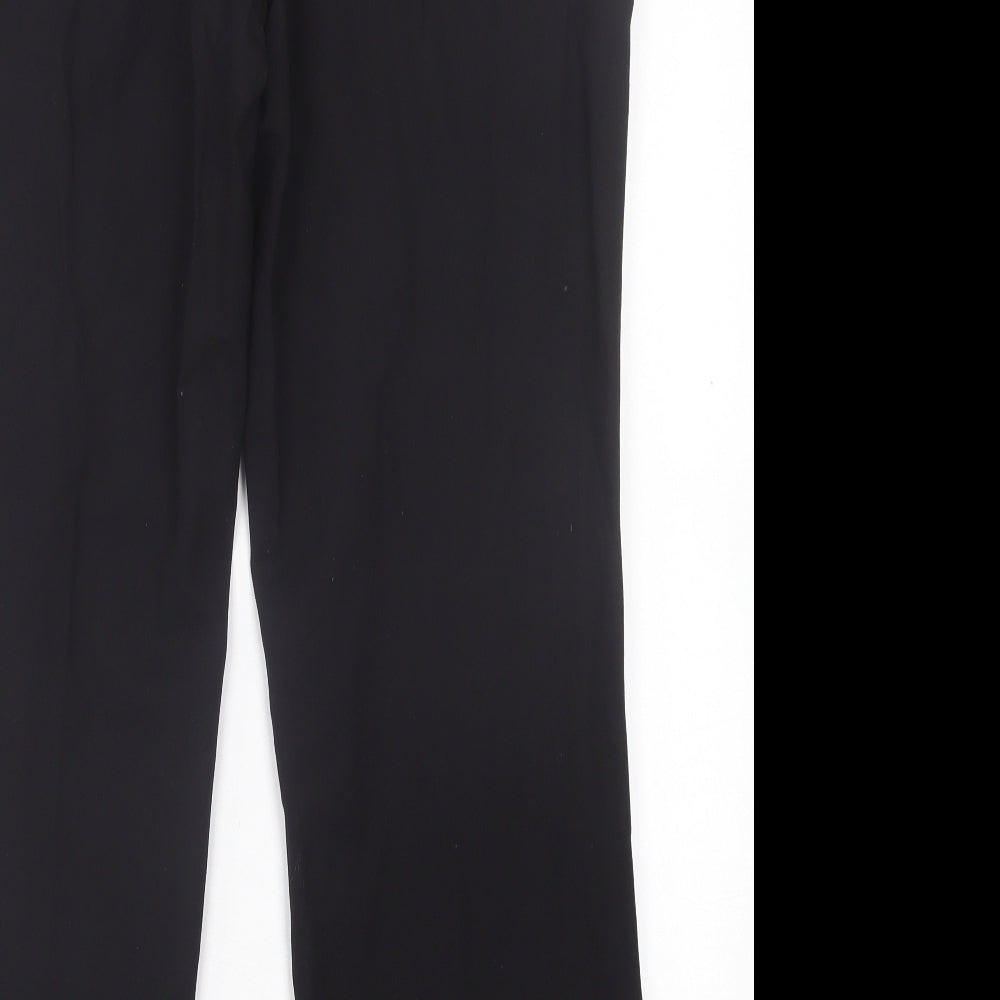 Jeff Banks Mens Black Wool Trousers Size 36 in L29 in Regular Button