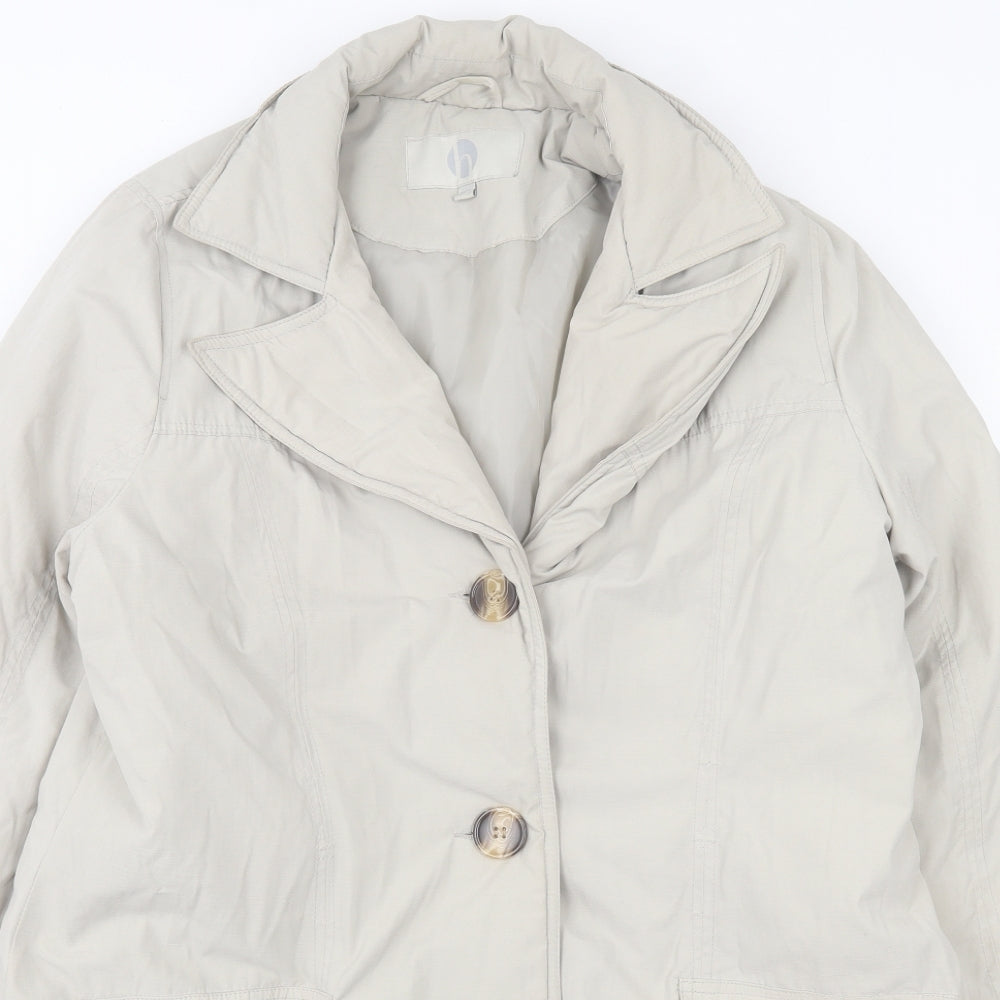 bonmarch Womens Beige Jacket Coat Size 16 Button