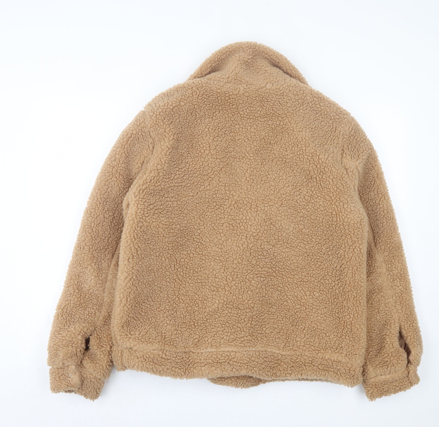 Boohoo Womens Brown Jacket Coat Size 10 Zip