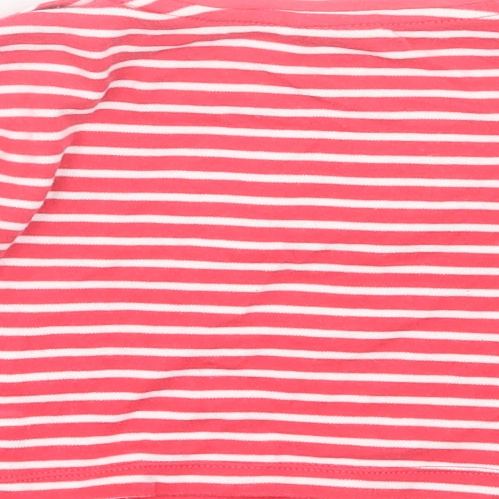 Frugi Baby Red Striped Cotton Basic Casual Size 18-24 Months Crew Neck Button