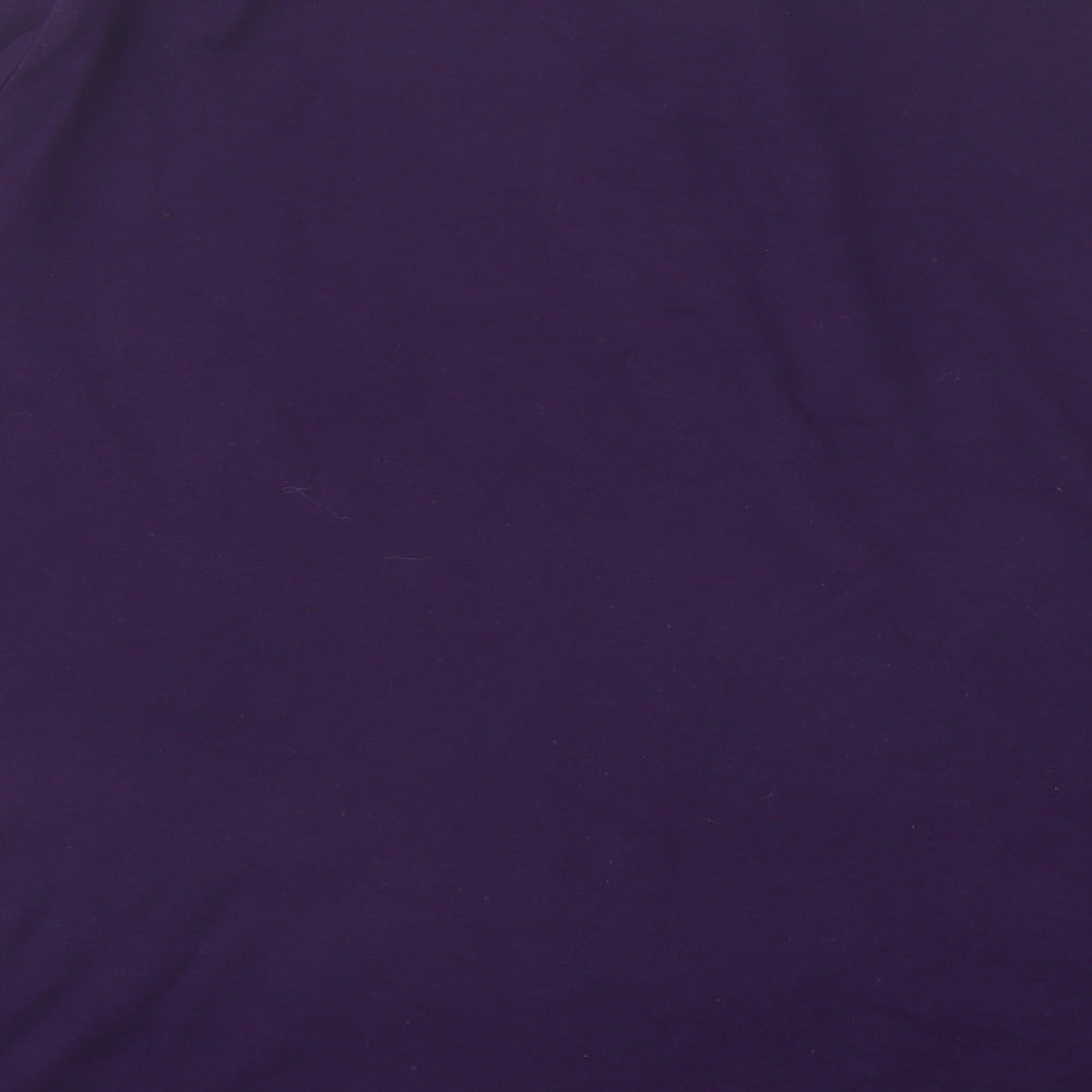 Landsend Mens Purple Cotton Polo Size 3XL Collared Button