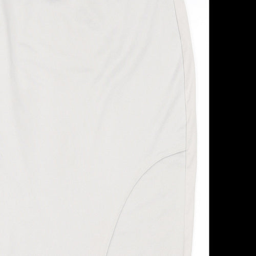 Boohoo Womens Grey Polyester A-Line Skirt Size 12