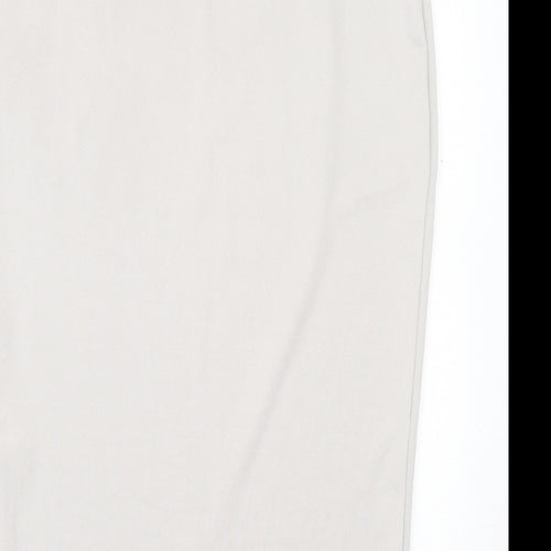 Boohoo Womens Grey Polyester A-Line Skirt Size 12