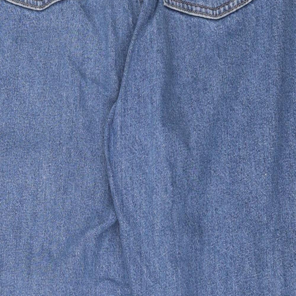Denim & Co. Womens Blue Cotton Straight Jeans Size 20 L29 in Regular Button