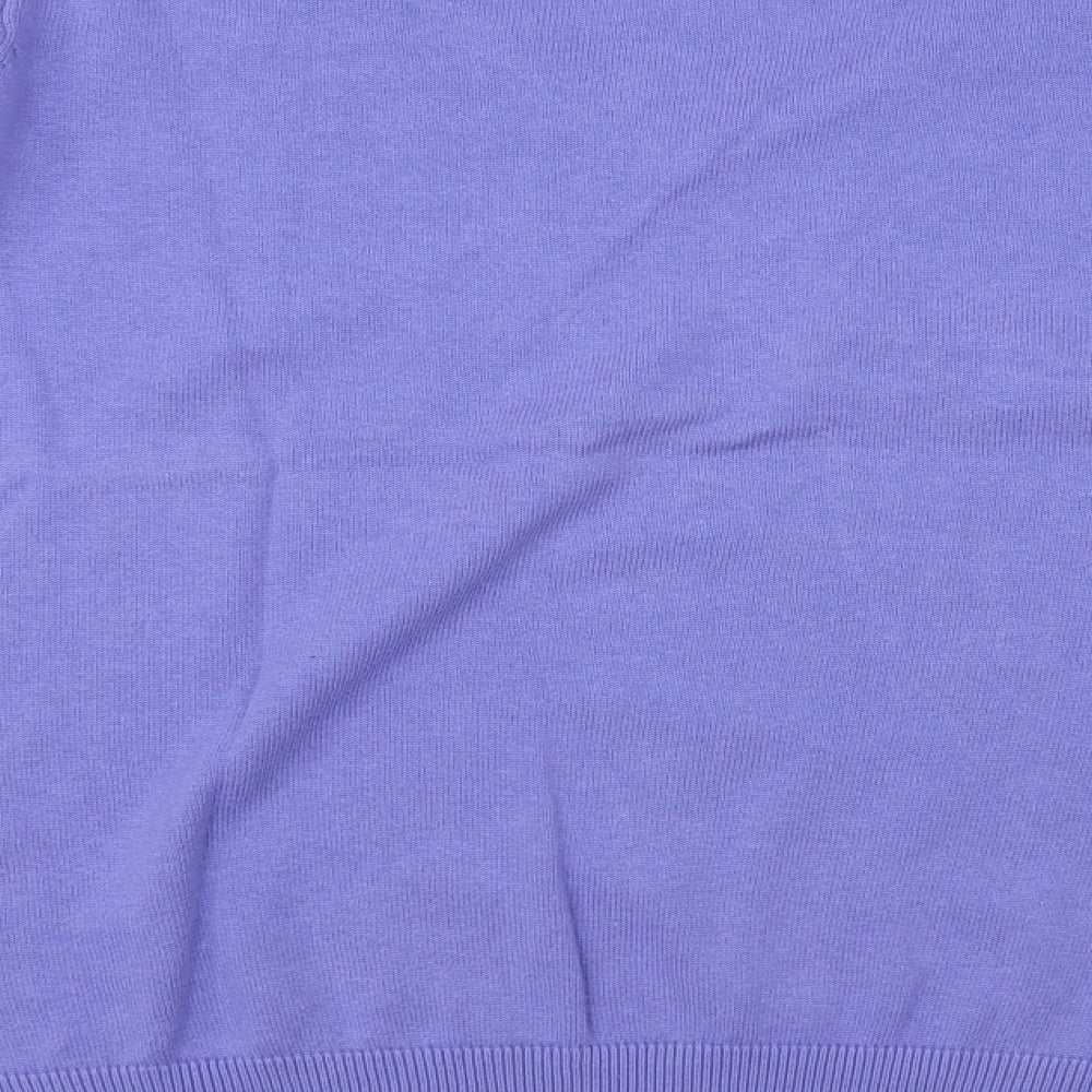 Golf Co Mens Purple V-Neck Cotton Pullover Jumper Size L