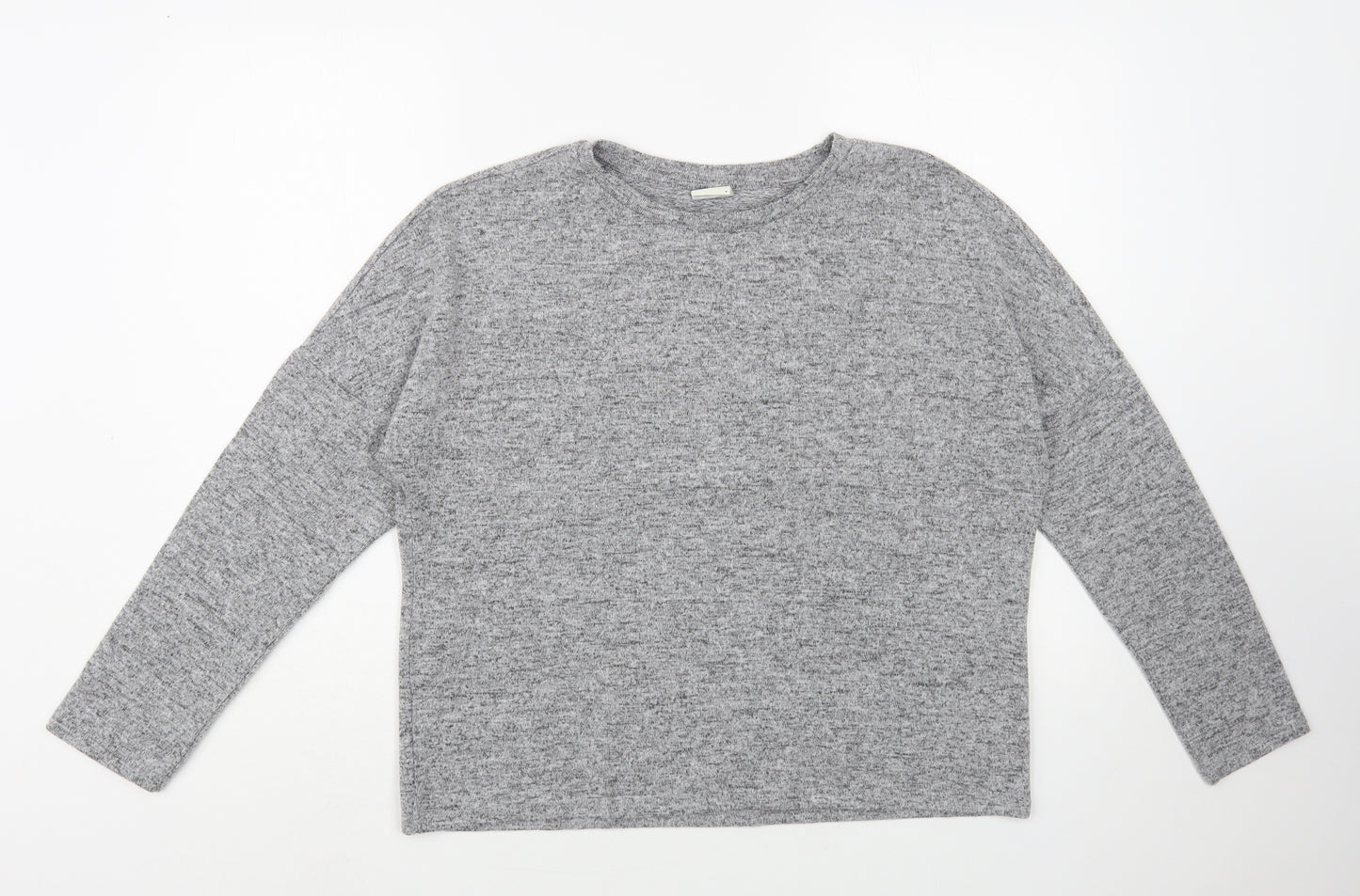 Jacqueline De Yong Womens Grey Crew Neck Polyester Pullover Jumper Size S