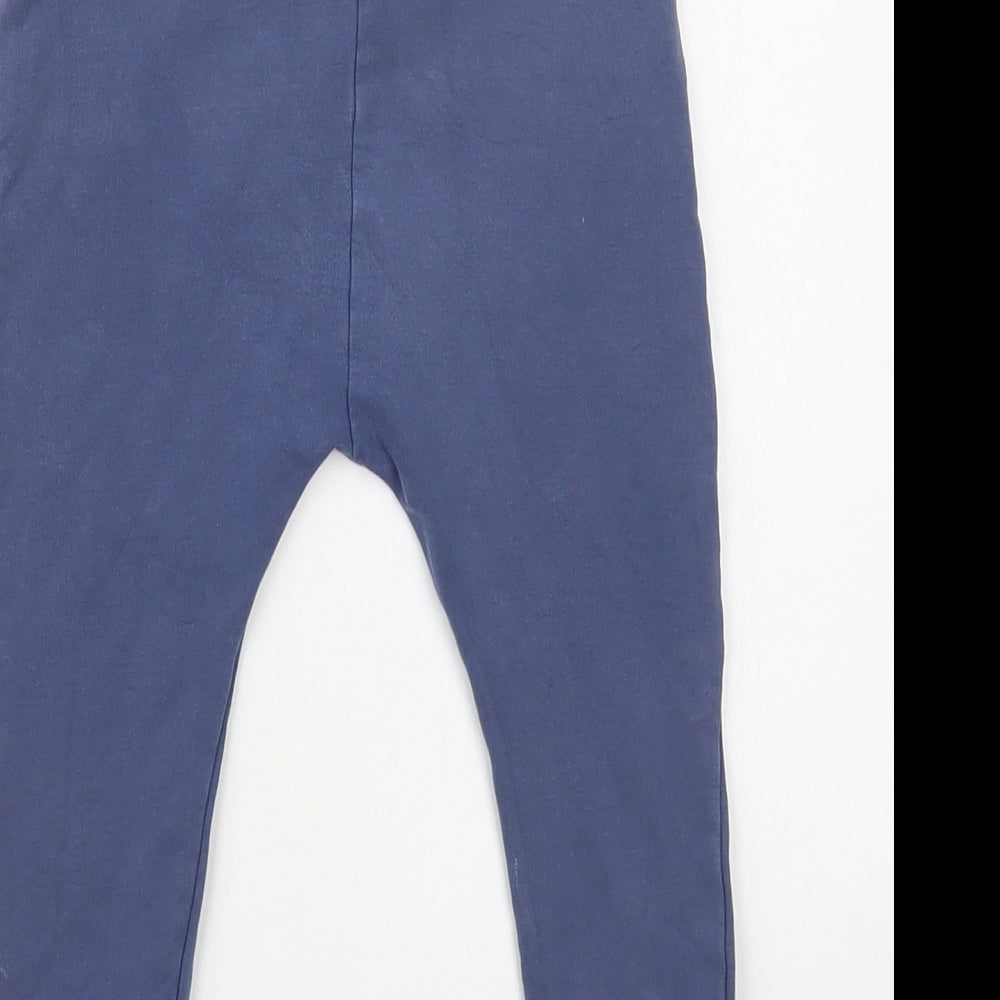 Marks and Spencer Baby Blue Cotton Jogger Leggings Size 18-24 Months Drawstring