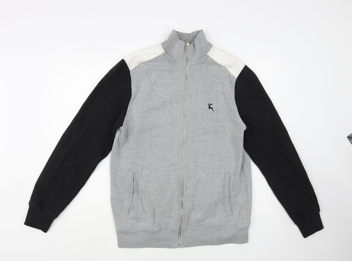 F&F Mens Grey Cotton Full Zip Sweatshirt Size M