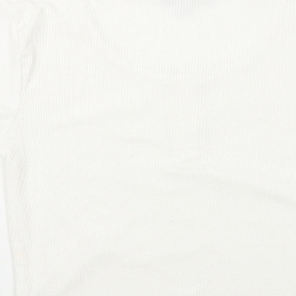 Primark Womens White Polyester Basic T-Shirt Size 12 Scoop Neck